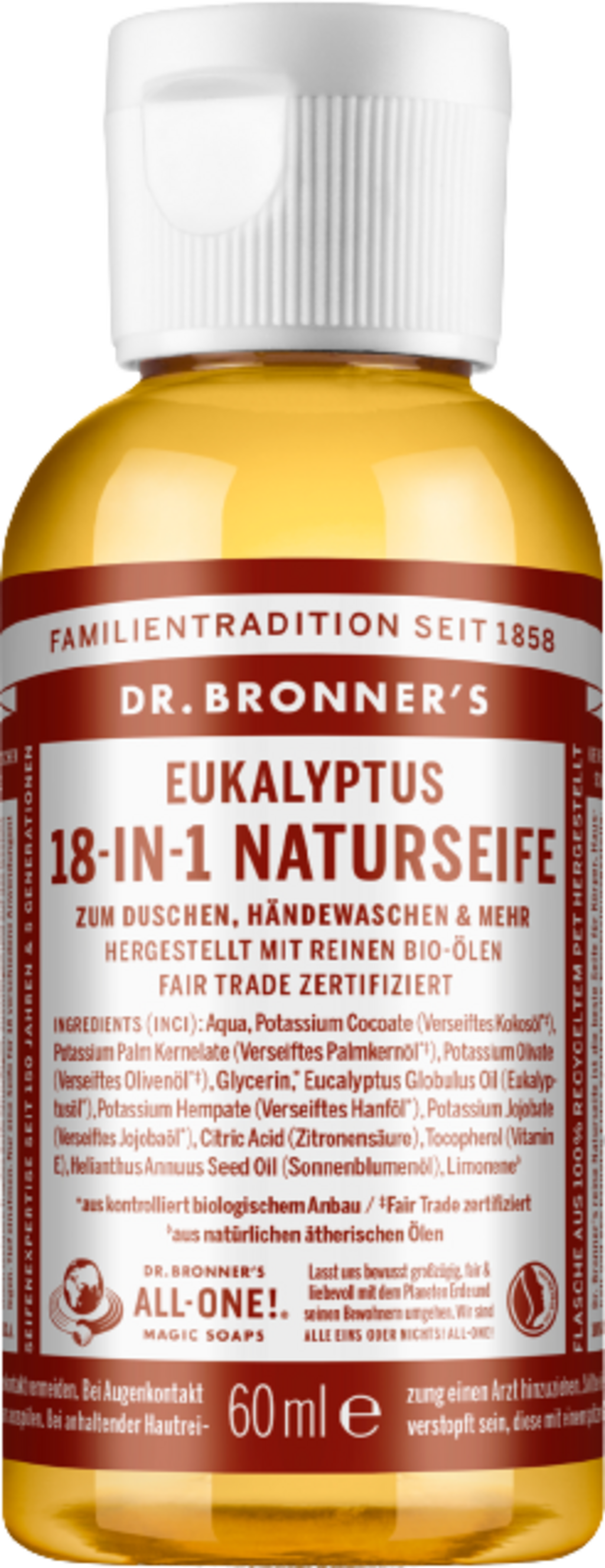 Dr. Bronner's  18in1 Naturseife Eukalyptus, 60 ml