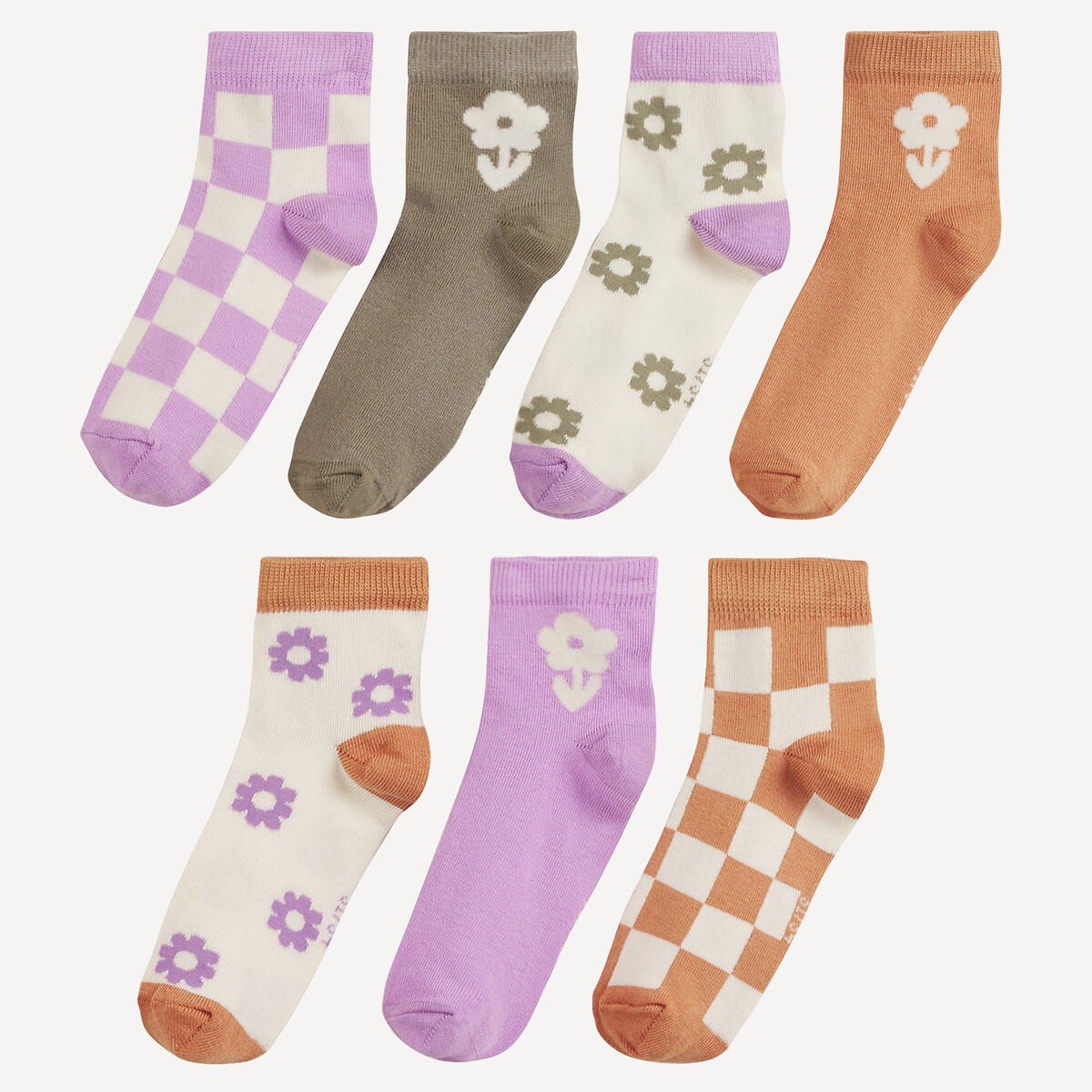 COLEÇÃO LA REDOUTE<br>Conjunto de 7 pares de meias