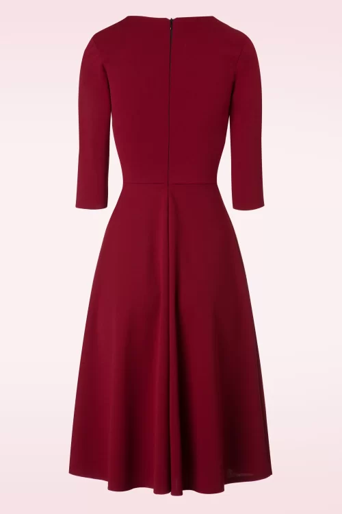 Vintage Chic for Topvintage Ruby swingjurk in bordeauxrood