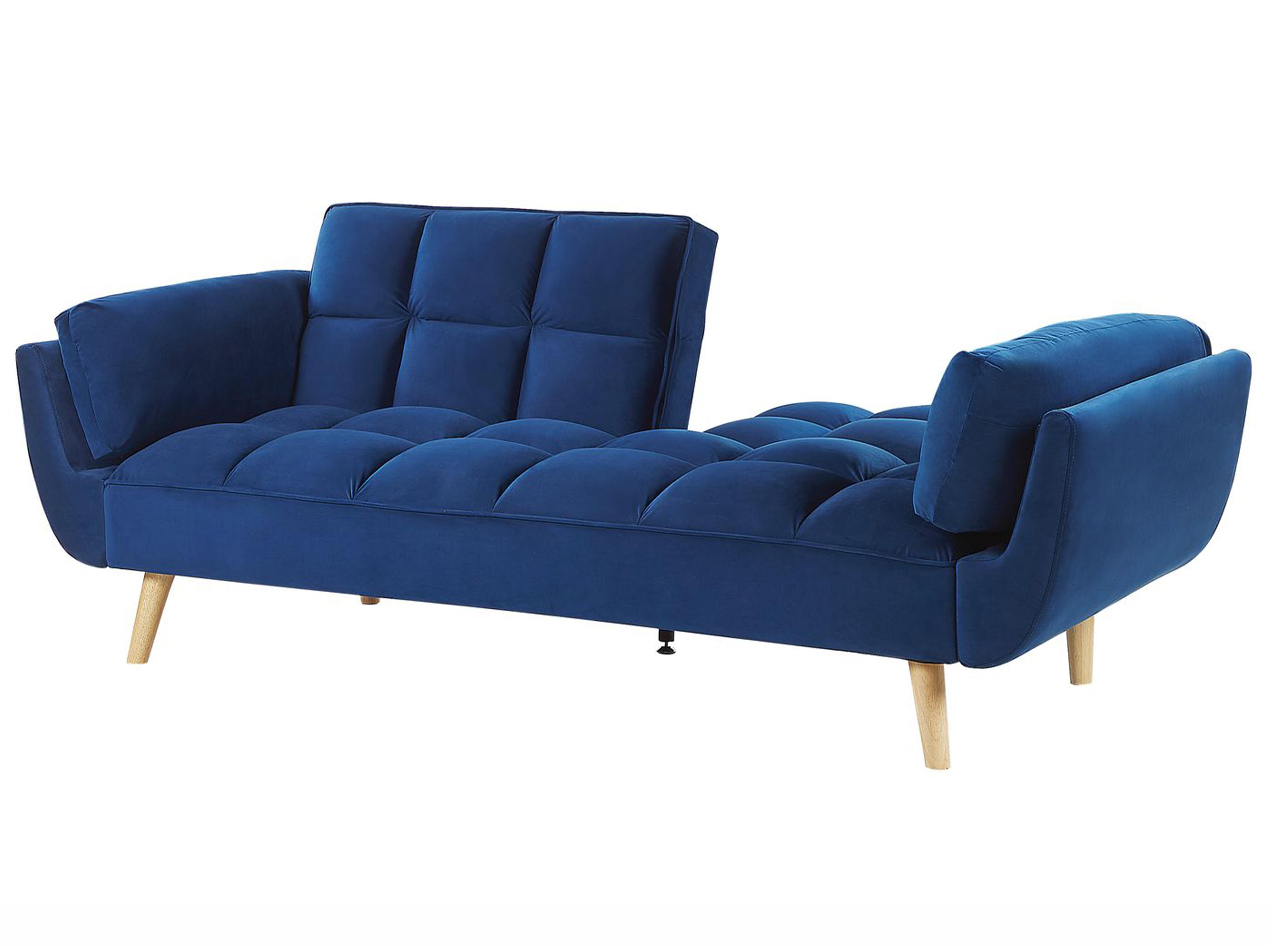 Slaapbank 3-zits ASBY Fluweel Marineblauw