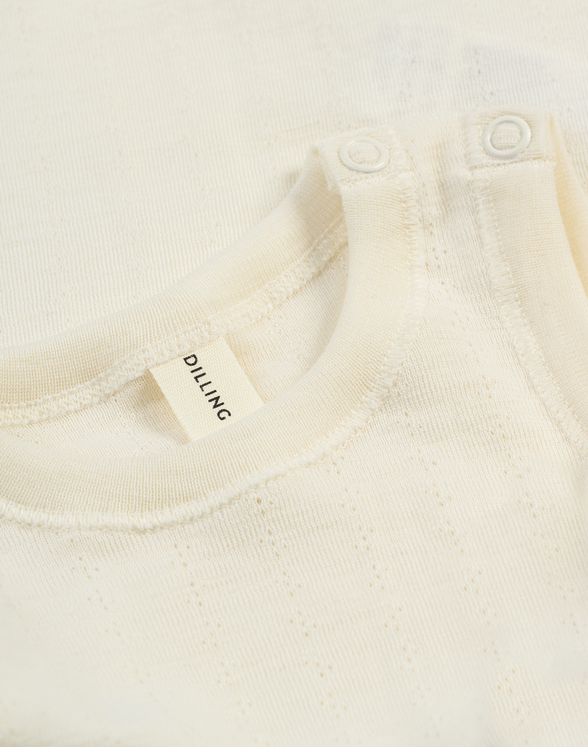 Pointelle romper zonder mouw van merinowol/zijde voor baby's