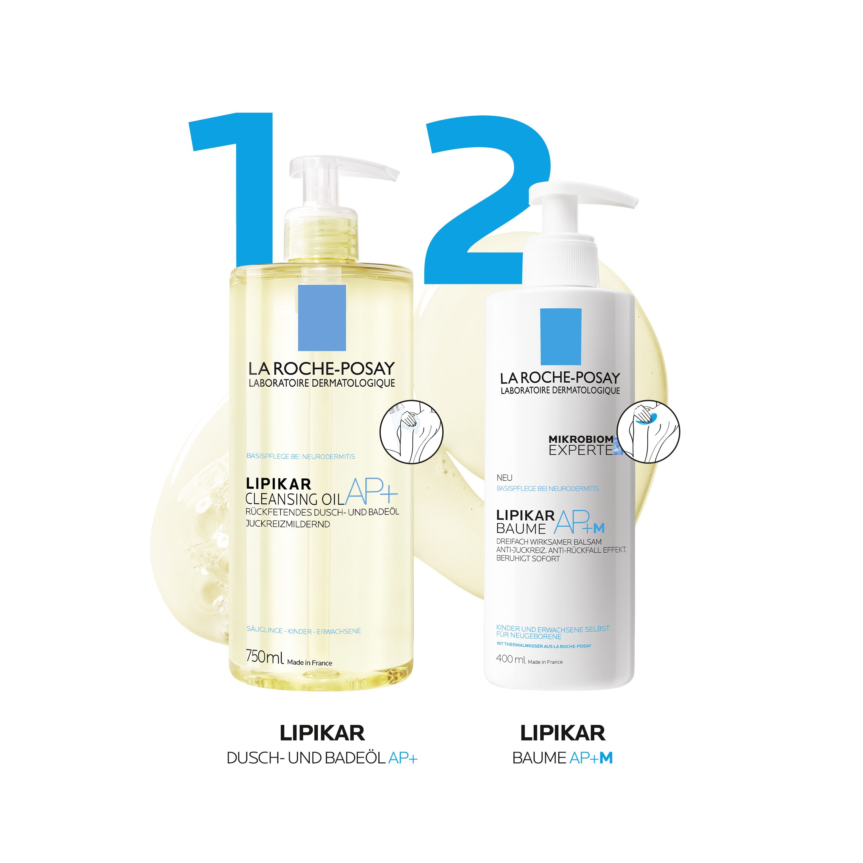 La Roche Posay Dusch- und Badeöl AP+ Rückfettendes Duschgel - Badeöl für juckende, trockene und empfindliche Haut