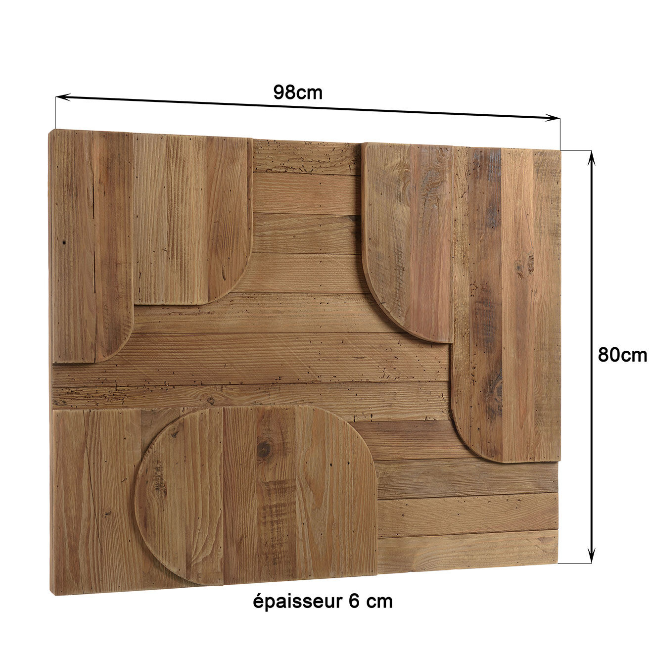 Macabane Décoration murale D formes géométriques bois - 98x80 cm