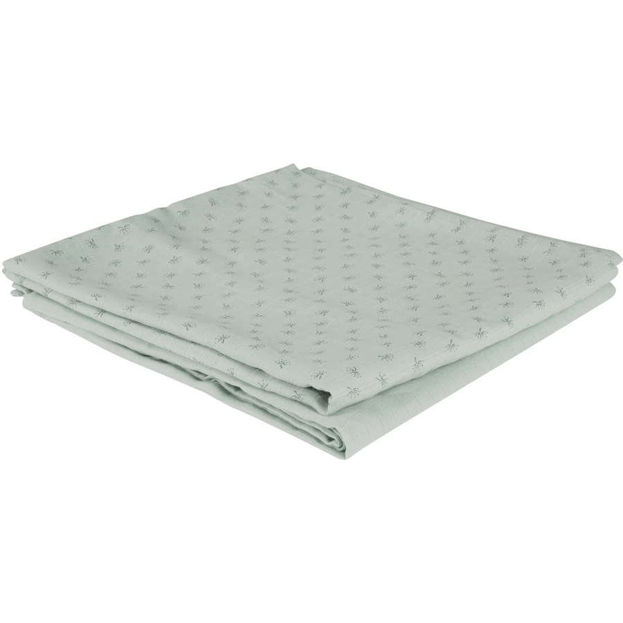 roba Puck- und Stilltuch 2er Set Lil Planet grün 120 x 120 cm