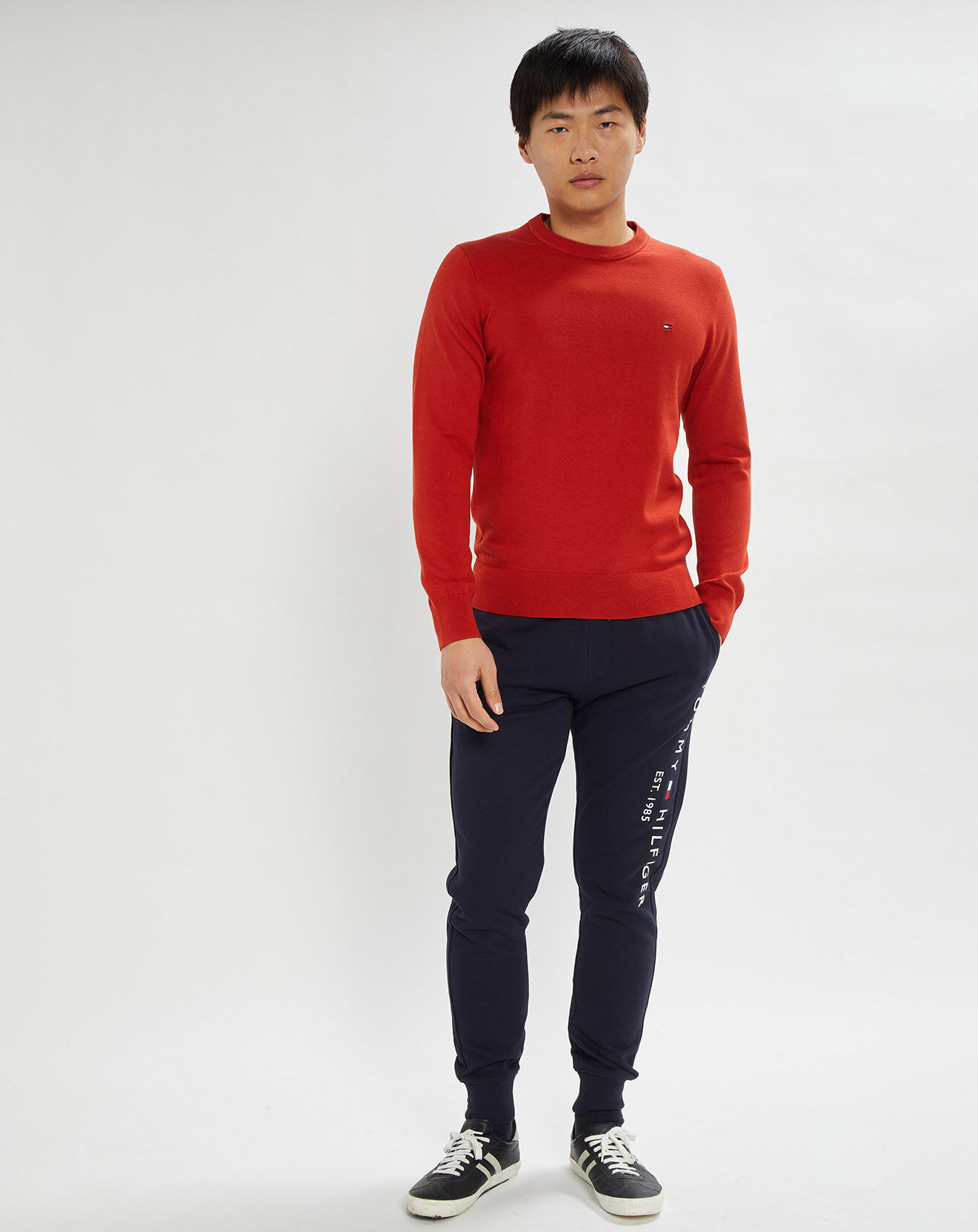 Tommy Hilfiger Pull 1985 col rond rouge