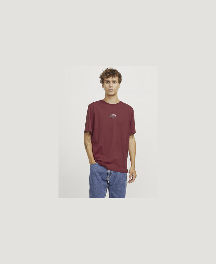 JJ-REBEL JREBLINO TEE SS CREW NECK Brick red