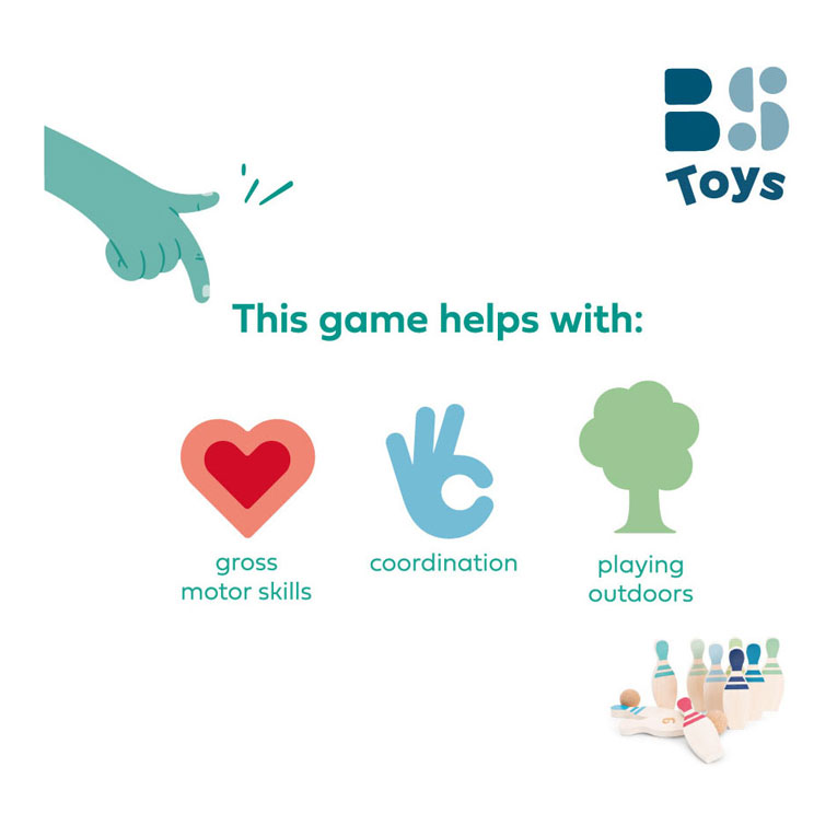 BS Toys Houten Bowlingset, 12dlg.