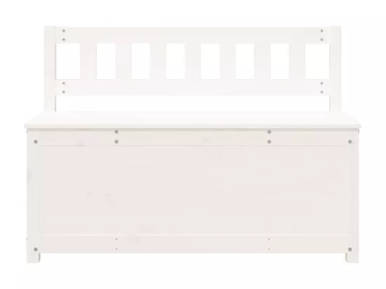 Banc Blanc 110x41x76,5 cm Bois de pin massif