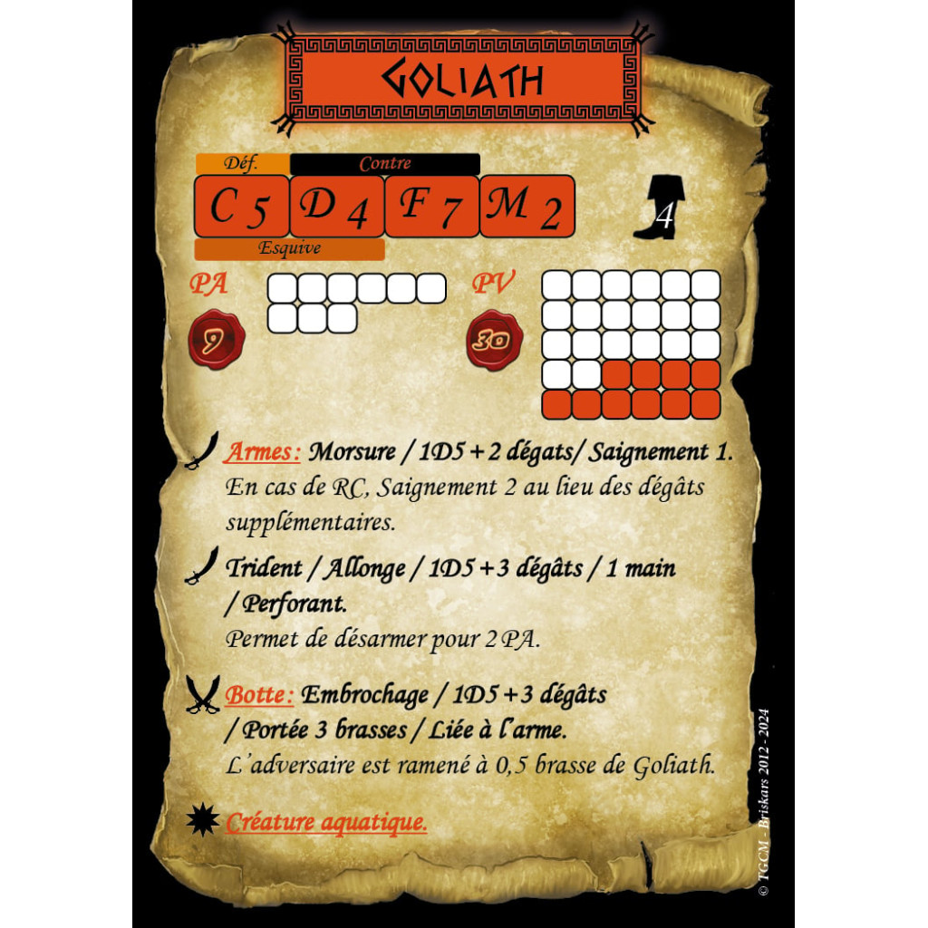 Briskars - Ichtiens - Pacou et Goliath