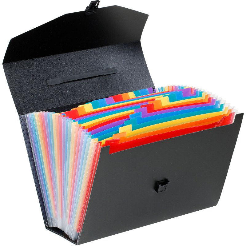 Trieur valisette polypropylène Viquel Rainbow Class 24 onglets