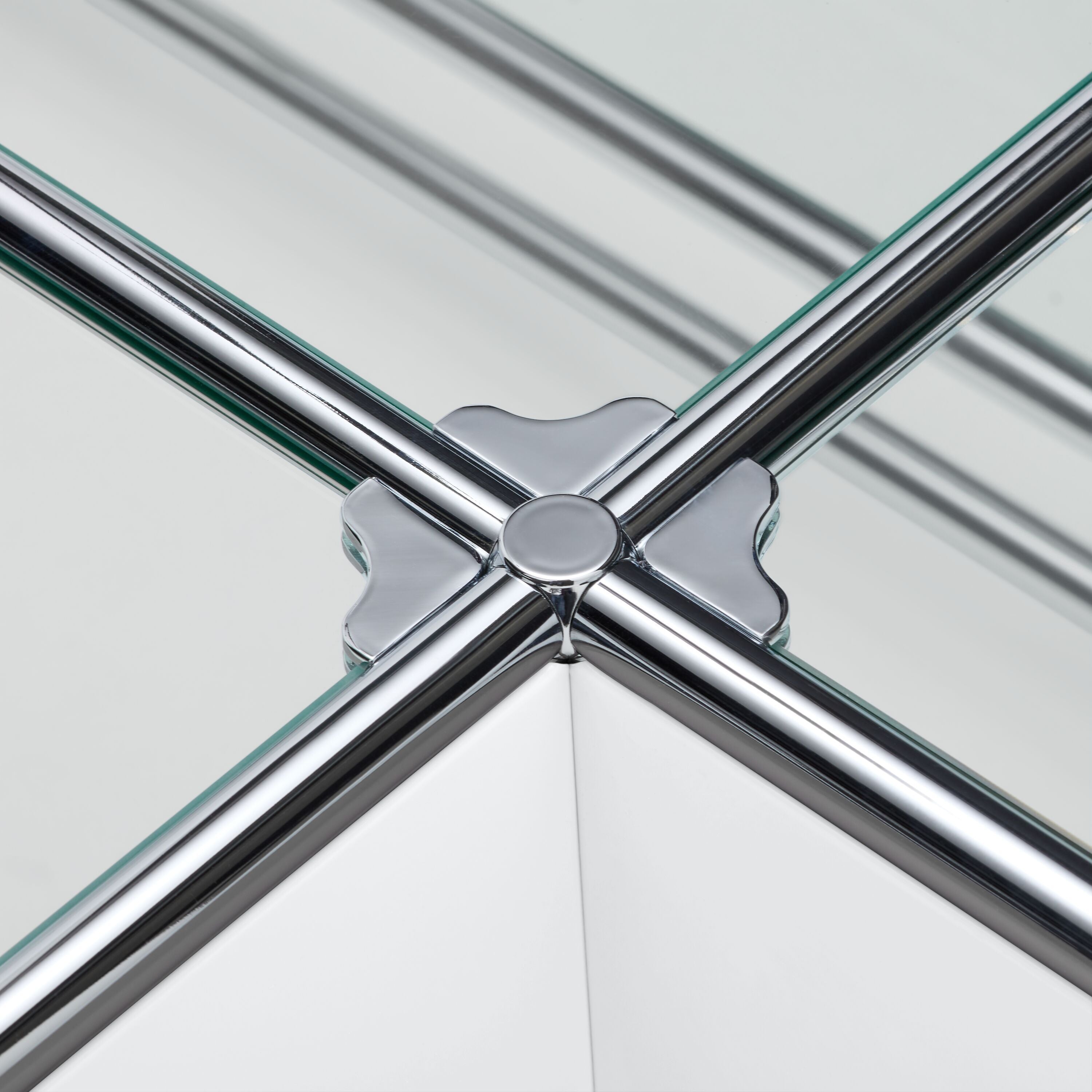 FLEXCUBE_Salontisch_Glas_weiss_152x116 - Weiss / B: 152.5 cm x T: 115.0 cm x H: 49.0 cm