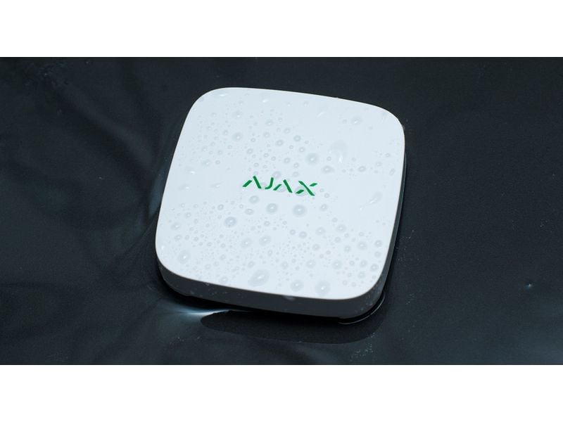 AJAX Funk-Wassermelder LeaksProtect Jeweller Weiss Kabelloser adressierbarer Überschwemmungsmelder