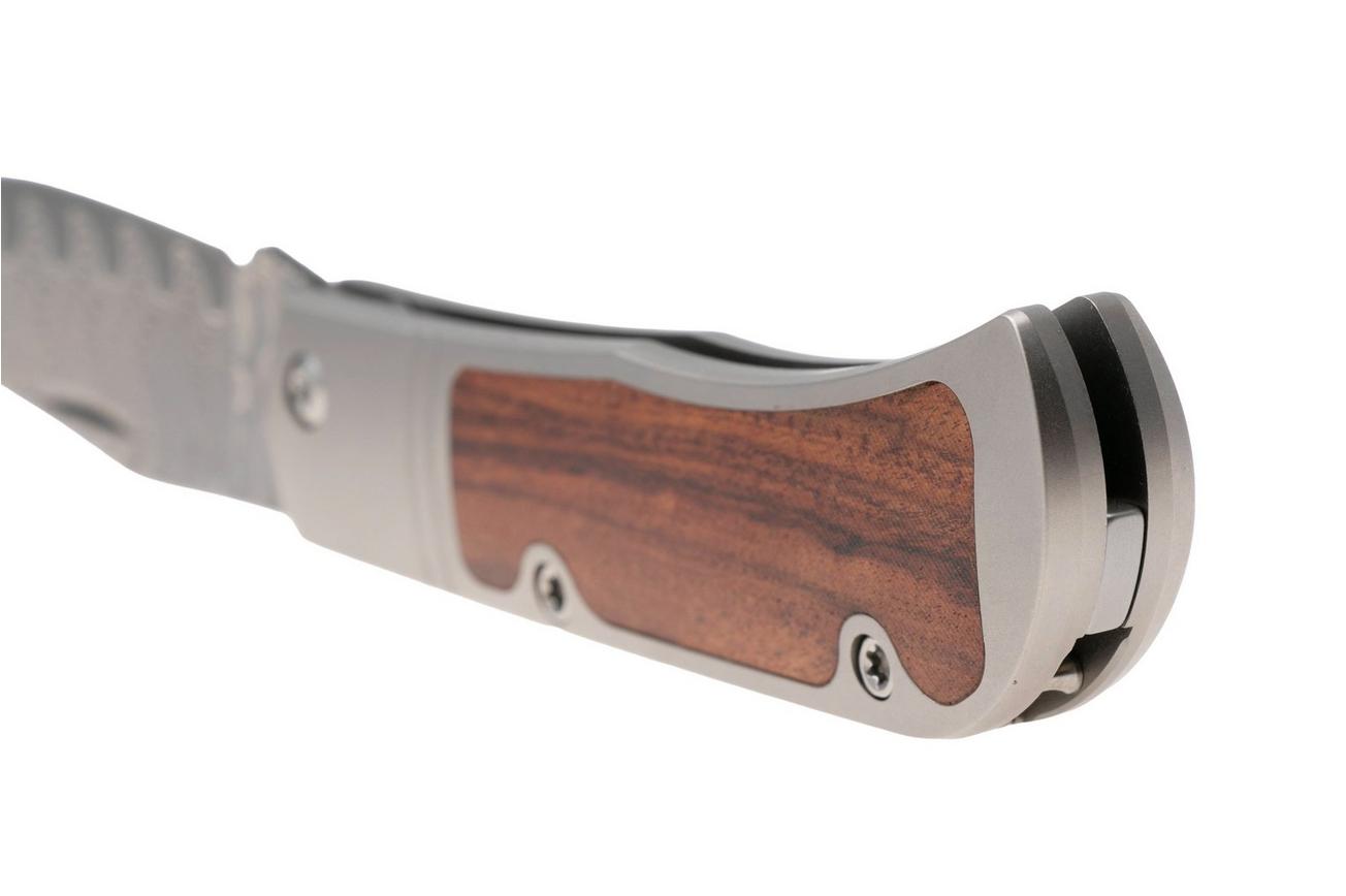 Kizer Vanguard Trestle V3761A2 Acid Washed Damascus, Titanium Mkuruti Inlay, zakmes, Azo design
