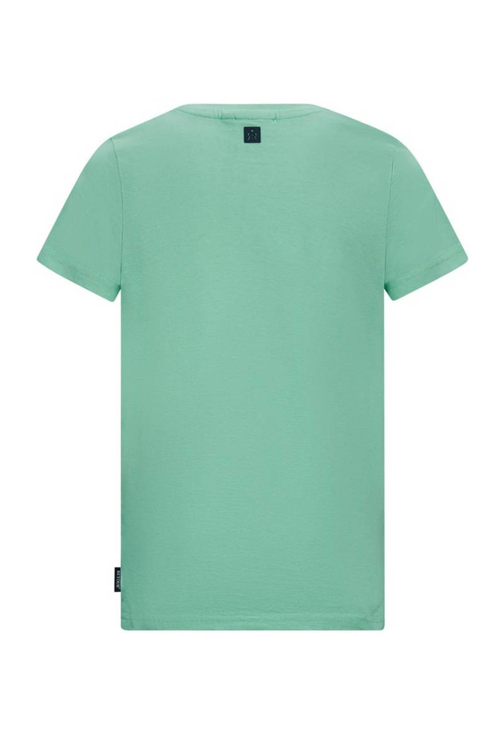 Retour Jeans T-shirt Raoul met printopdruk mintgroen