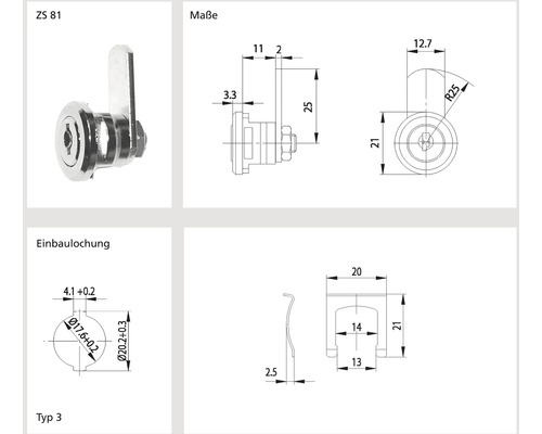 Burg Wächter brievenbussenslot, 1-2 mm materiaaldikte