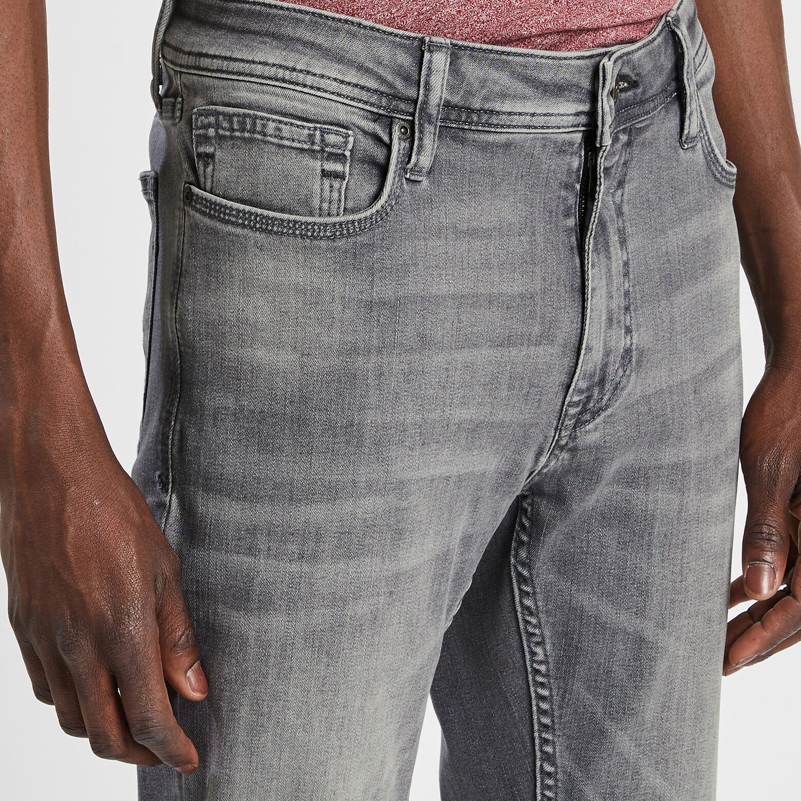 Jean skinny 3 longueurs en polyester recyclé Bleu