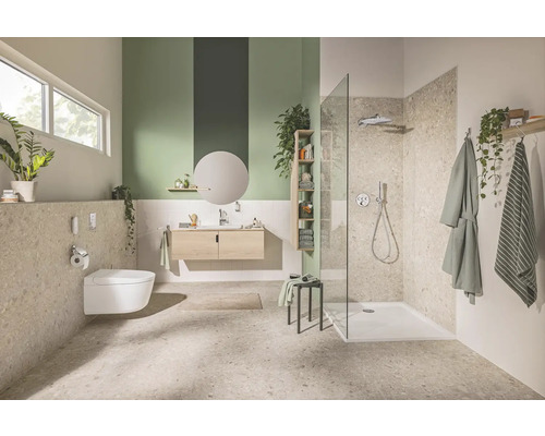 GROHE Sensia douche-wc-set, randloos, met hygiënedouche, glanzend wit met coating, inclusief toiletzitting 36509SH0