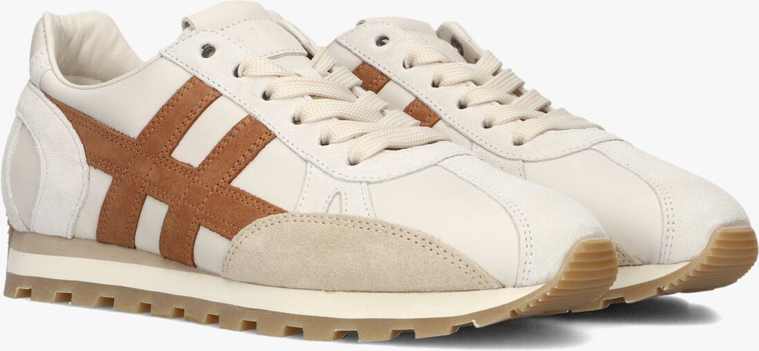 beige hogan lage sneakers h671 allacciato