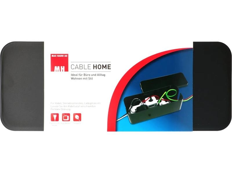 Max Hauri Kabelbox gross Schwarz Kabel Facility Box Home