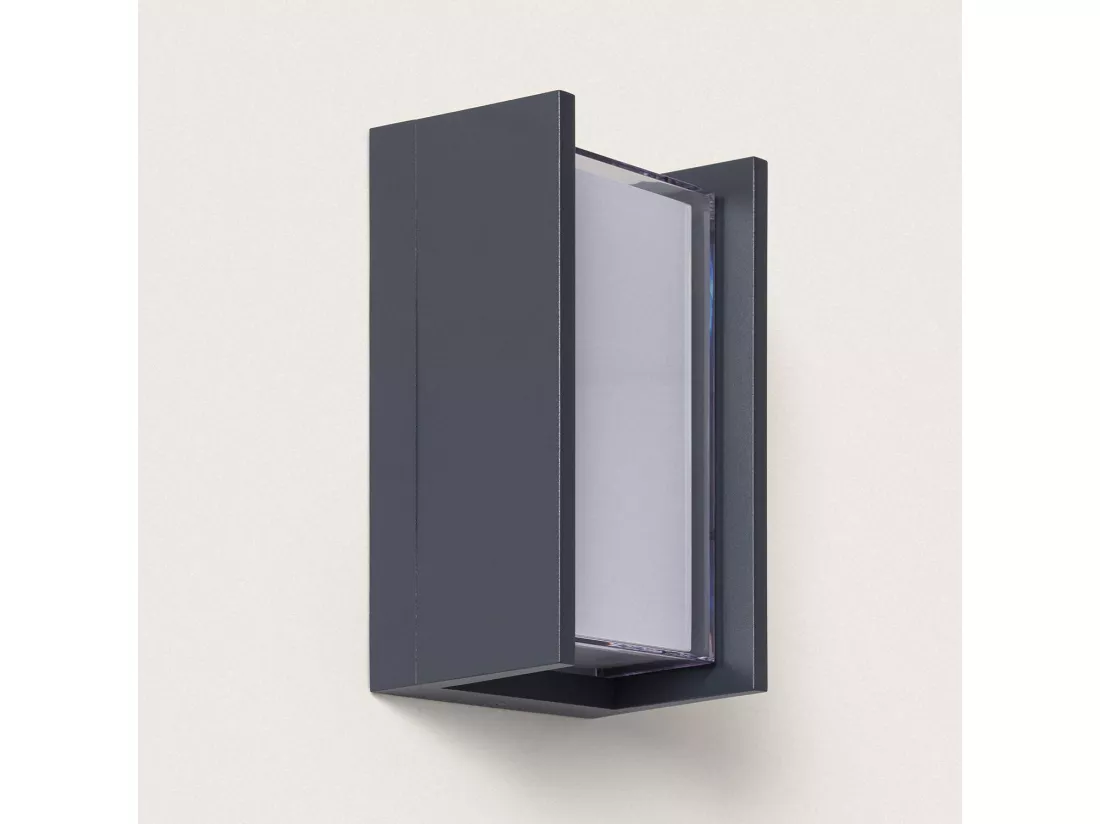 Applique murale extérieur LED à double diffuseur sélectionnable Lysandra 12 W en aluminium CCT Anthracite
