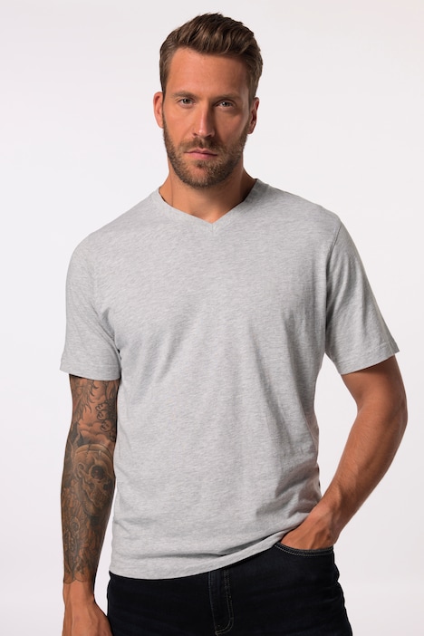 T-Shirts, Basic, 2er-Pack, V-Ausschnitt, Halbarm, bis 8 XL