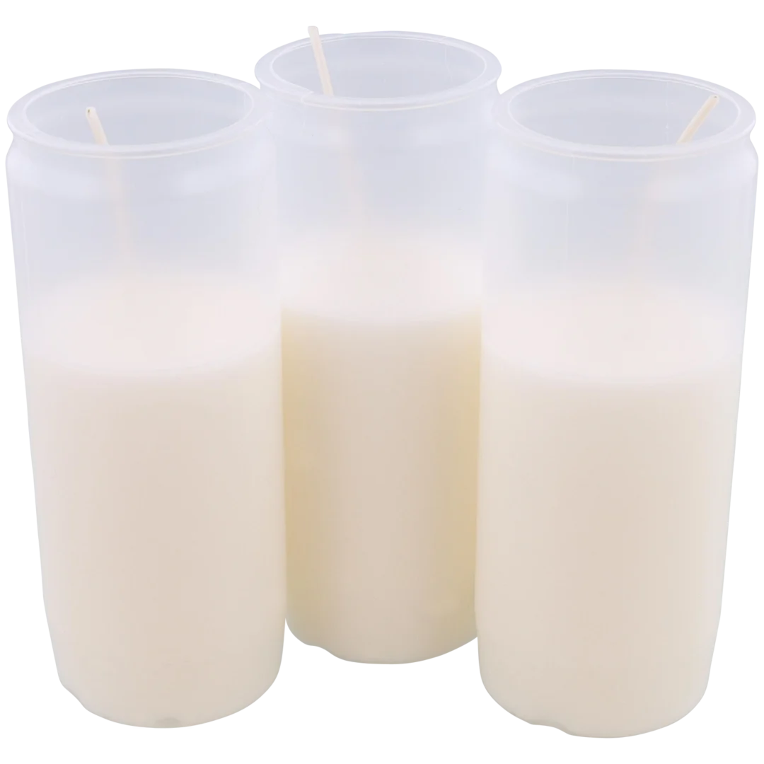 Bougies funéraires blanches