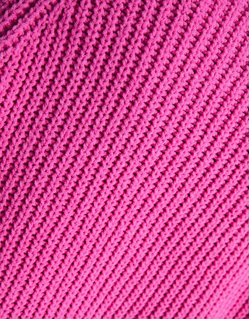 Suéter de chenille com gola alta