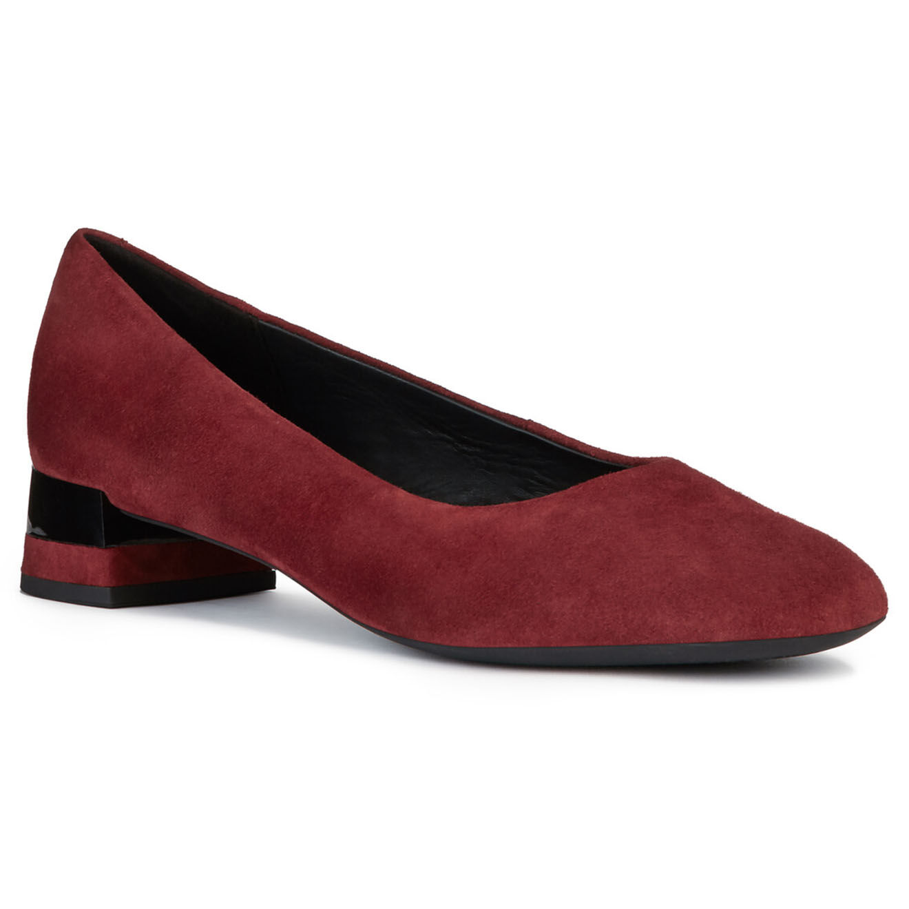 Geox Ballerines en Velours de Cuir Chloo bordeaux