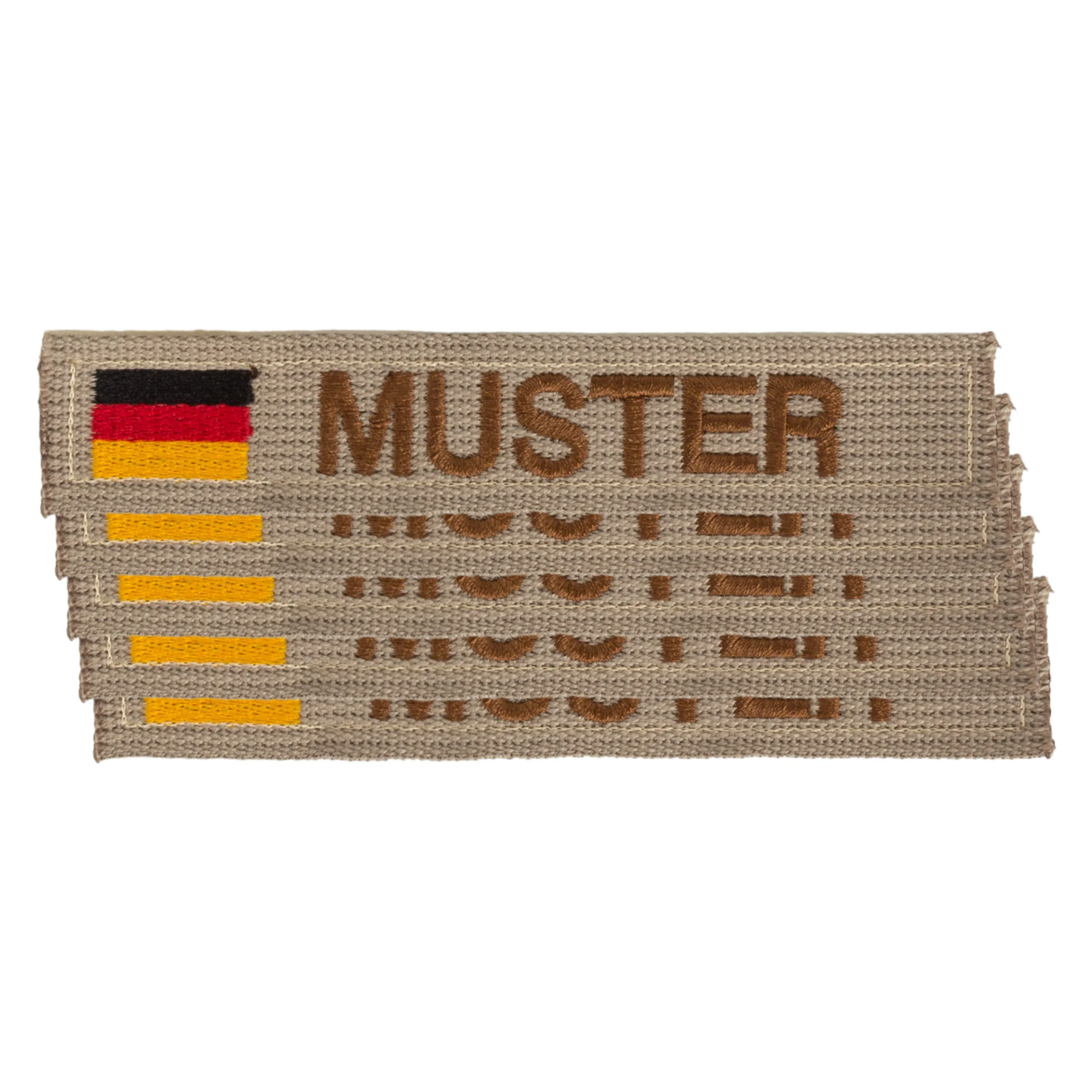 ASMC -  Namensbänder 5er Set DE khaki