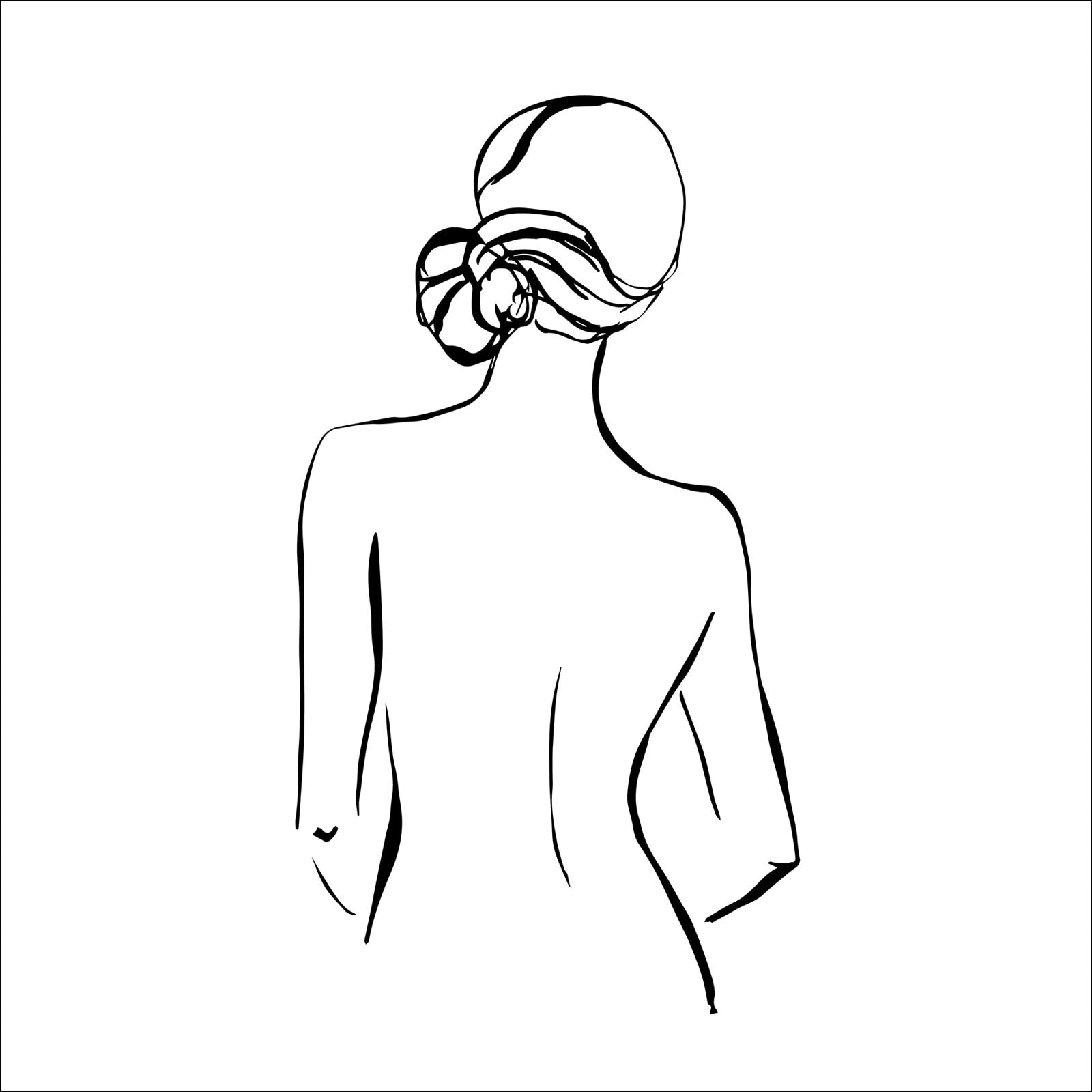 PRO ART Glas-Art Bild FIGURE LINES IV 20 x 20 cm schwarz/ weiß
