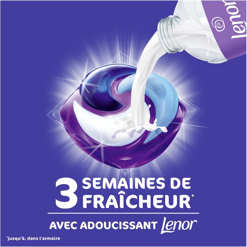 Lessive Pods Dash 2 en 1 fraicheur Jasmin et rose de mai - 38 lavages