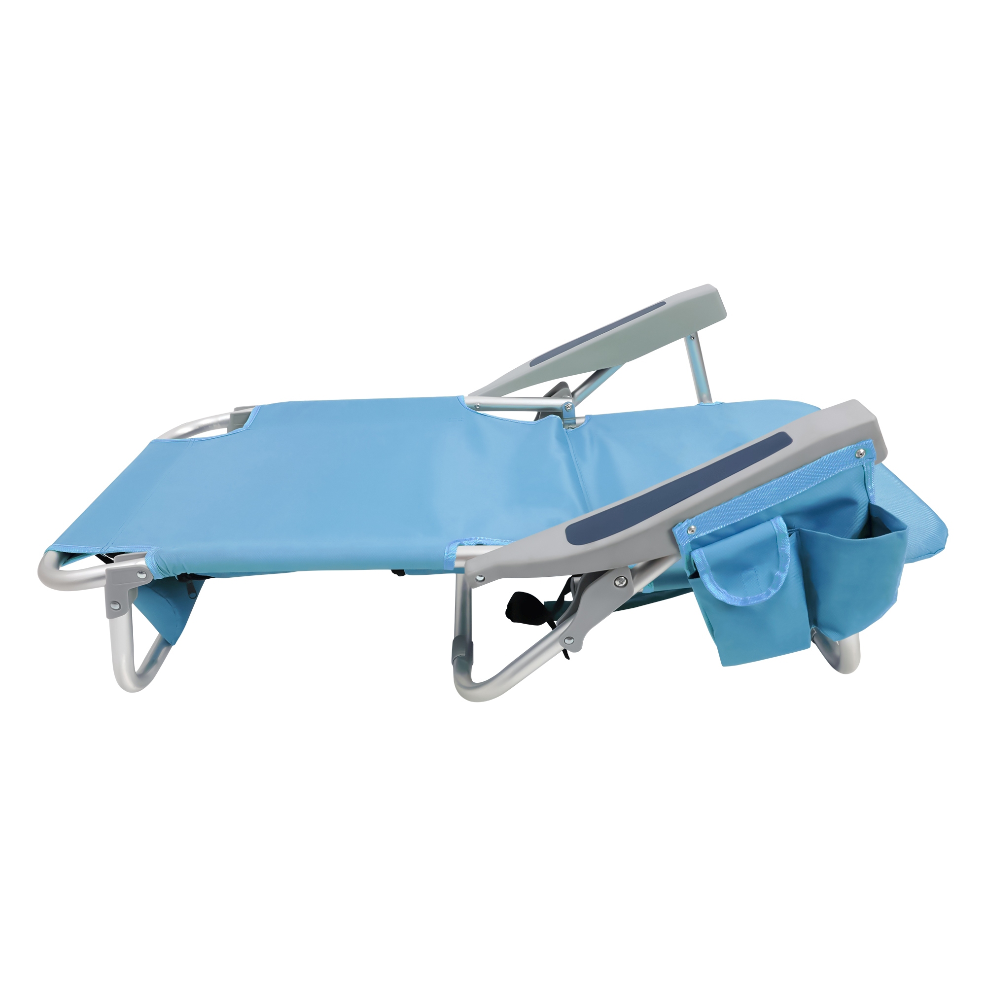 Strandstuhl klappbar 2er Set hellblau