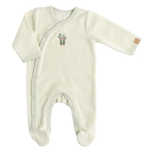 Pyjama 3 mois rayures vertes BOTANICA - SAUTHON Baby déco