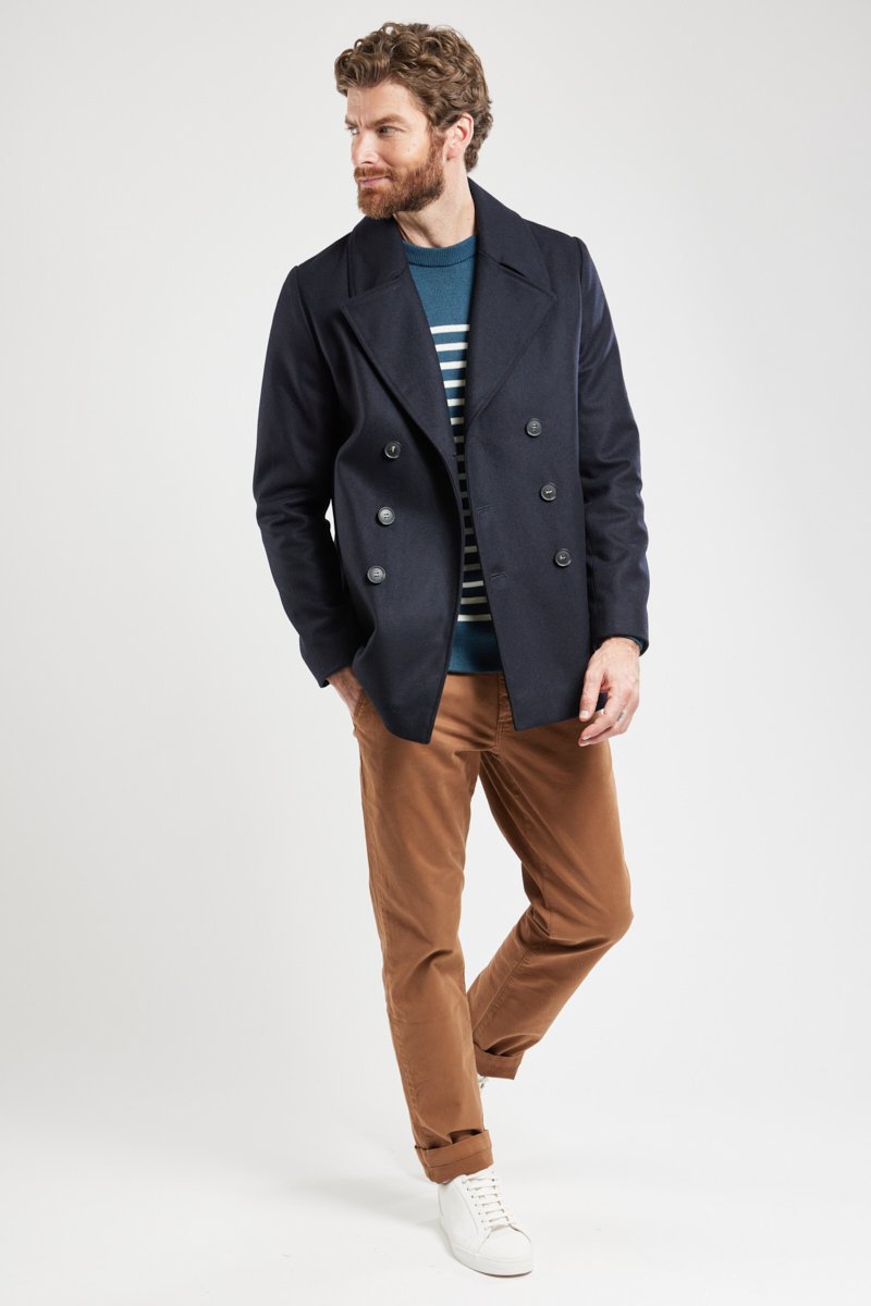 Caban double boutonnage - laine