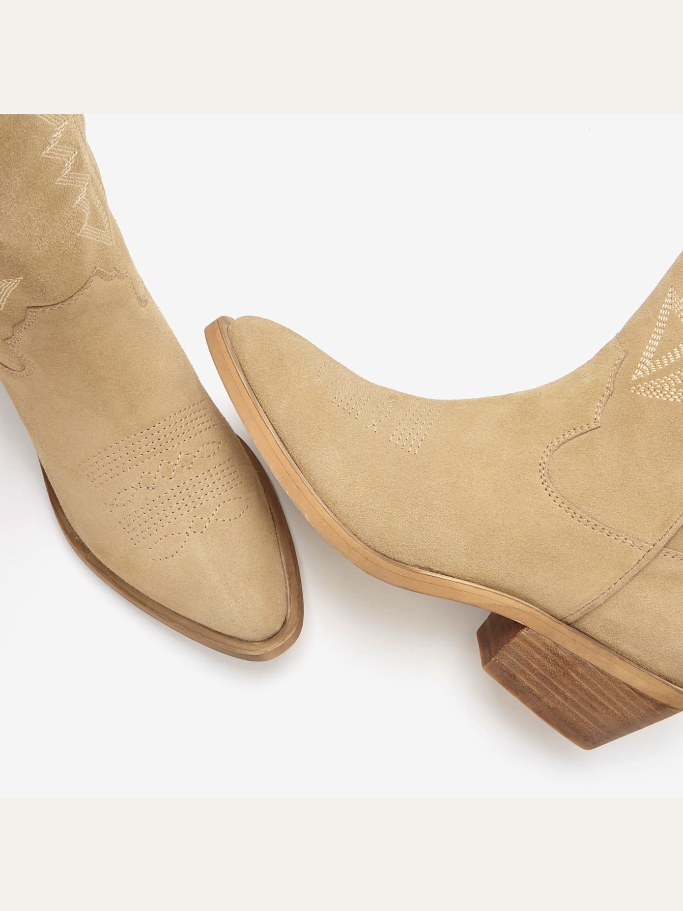 Bottines cowboy bottines d'été en cuir de qualité