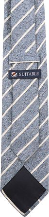 Suitable Stropdas Linnen Streep Blauw TI23-26 kopen