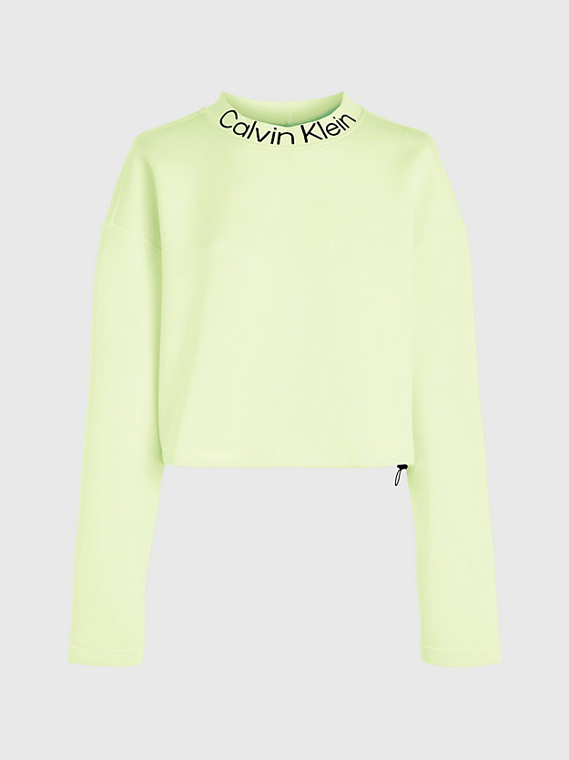 Top cropped com gola alta e logo