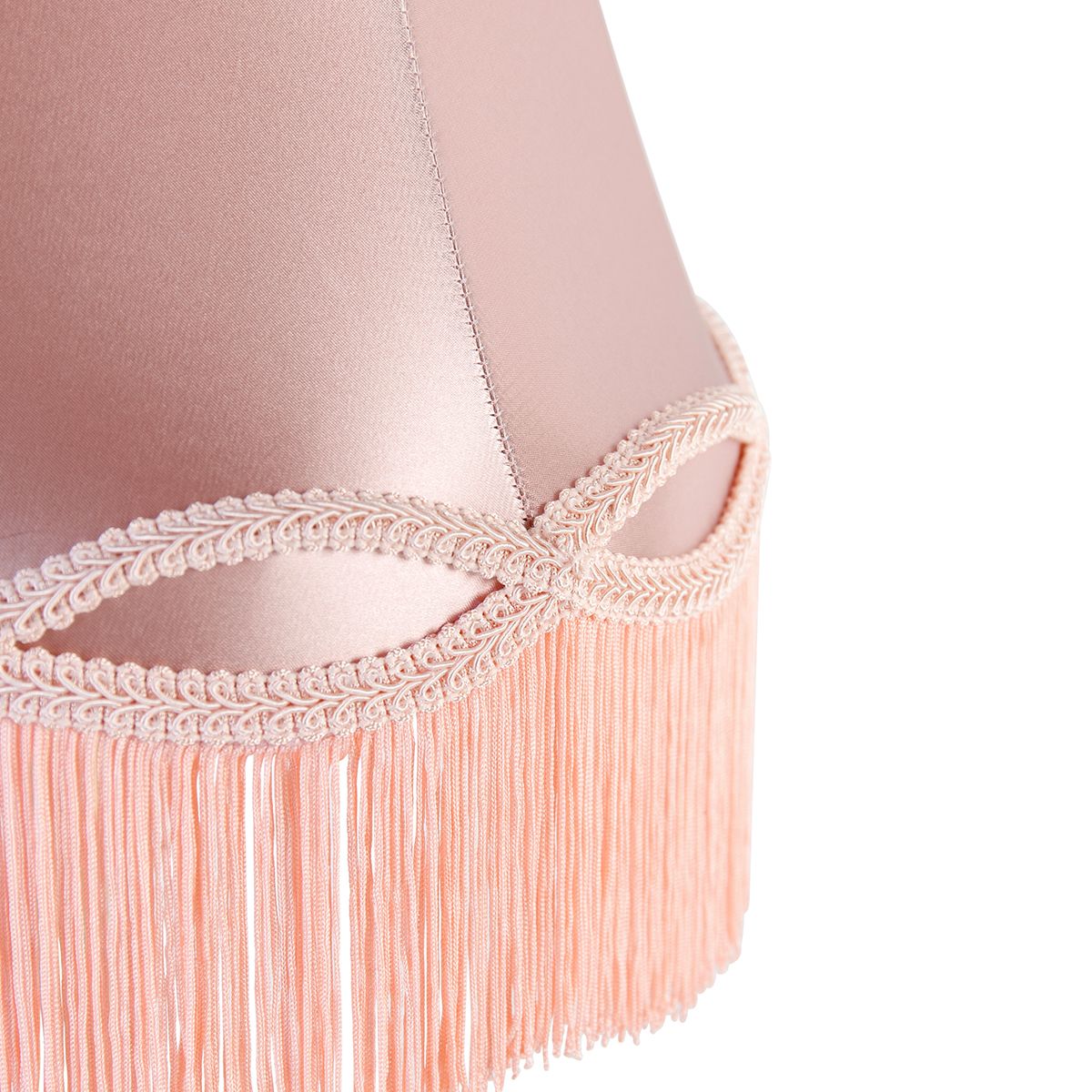 Klassieke tafellamp messing met granny kap roze 30 cm - Simplo