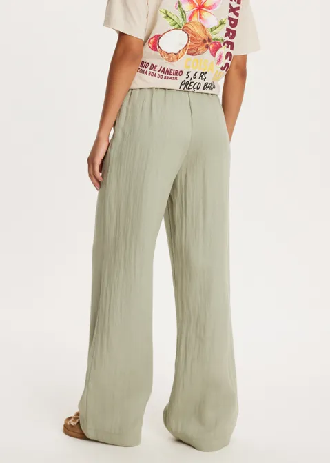 Broek met structuur groen (GRN.O)