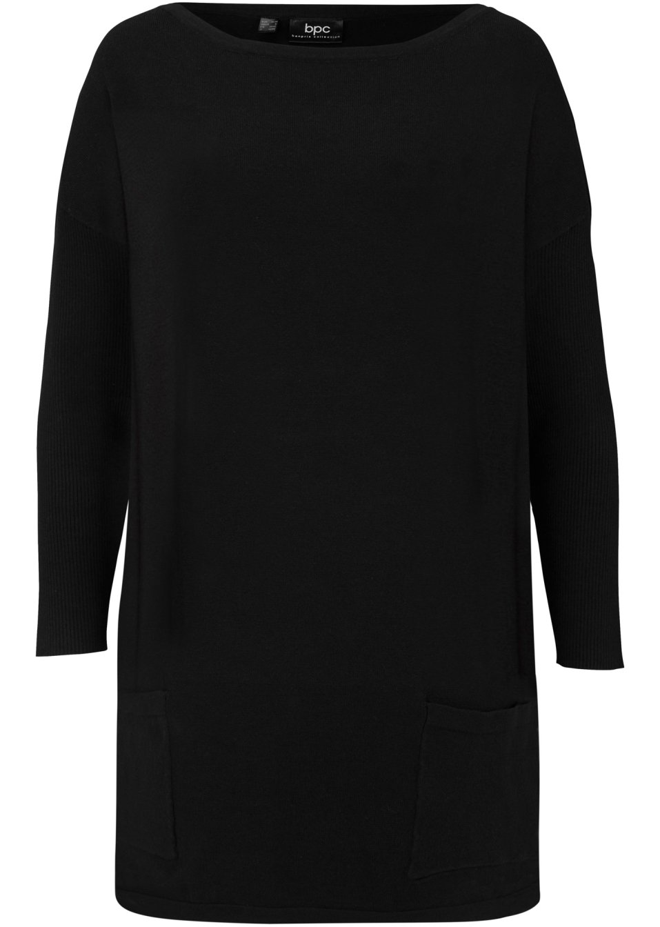 Pull en fine maille en mélange coton, manches 7/8