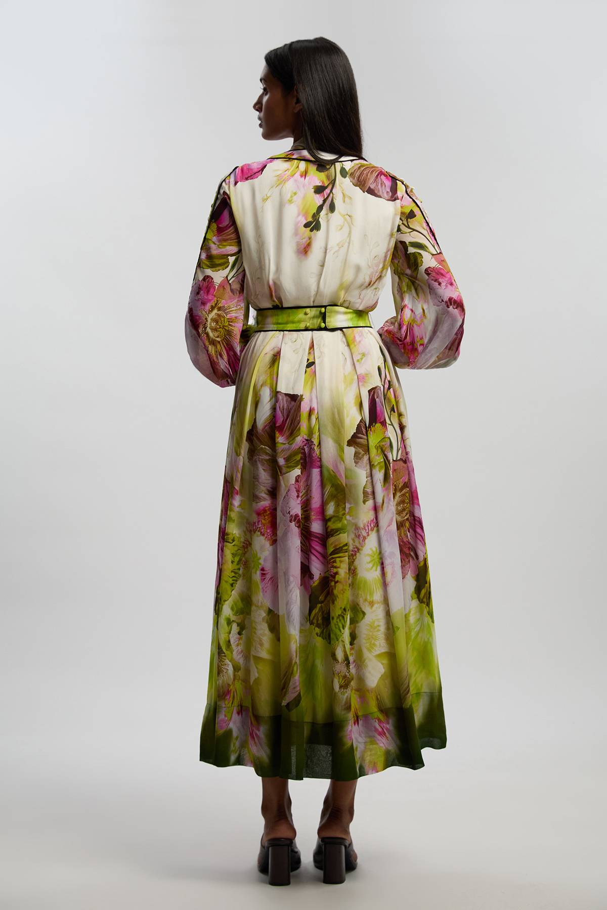 KarenMillen Robe Longue Tissée À Imprimé Floral En Viscose Petite Taille