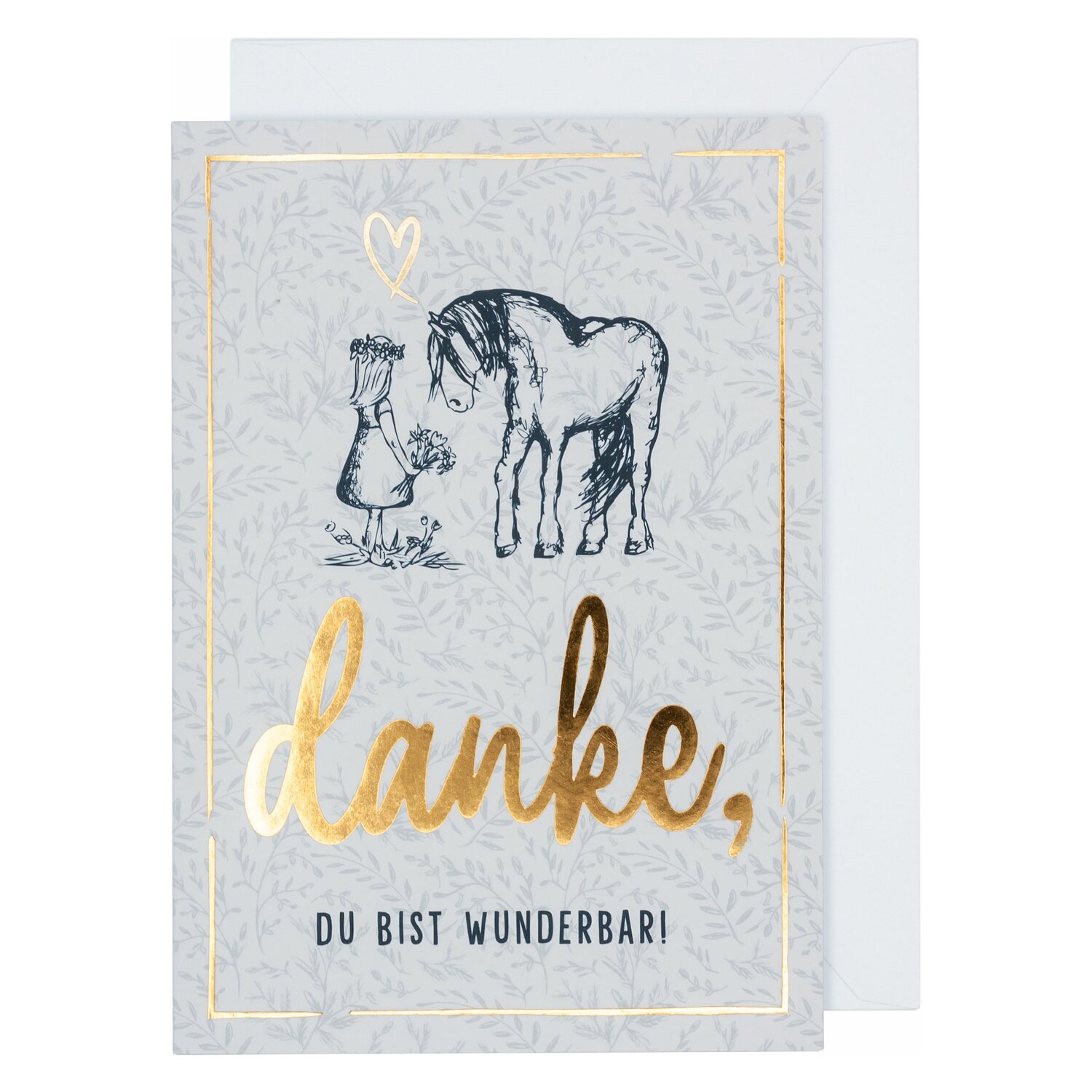 Soulhorse Grußkarte Gold  - Danke