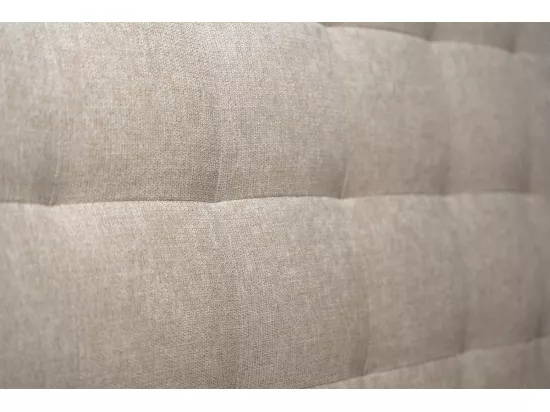 Tete de lit Capitonnée Tissu Beige brun L 200 cm - Ep 10 cm rembourré