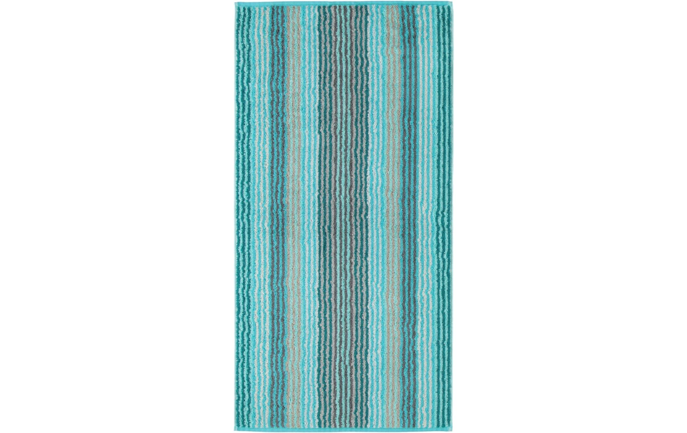 Duschtuch Unique Streifen 70 x 140 cm, TürkisBadezimmertuch