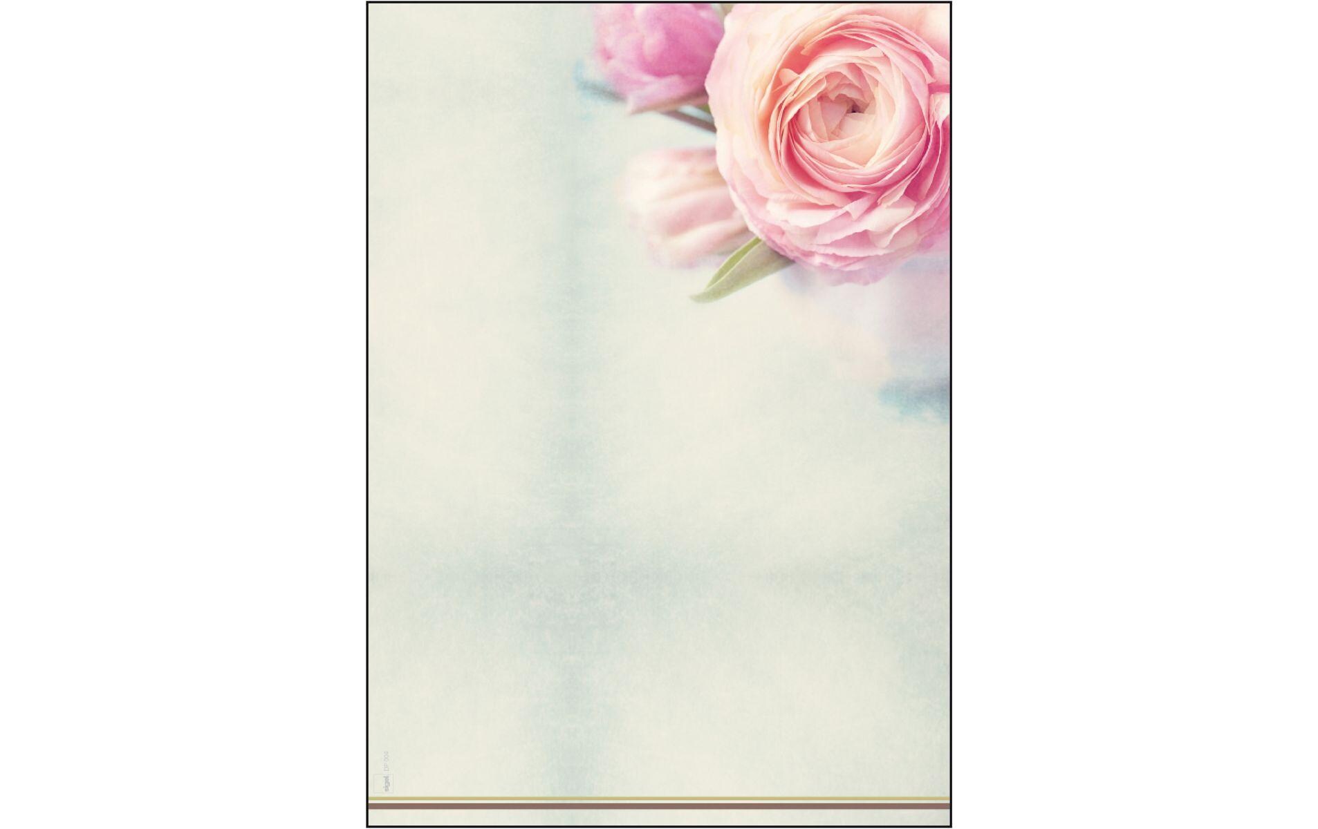 Motivpapier Rose Garden A4, 50 BlattHochwertiges Briefpapier