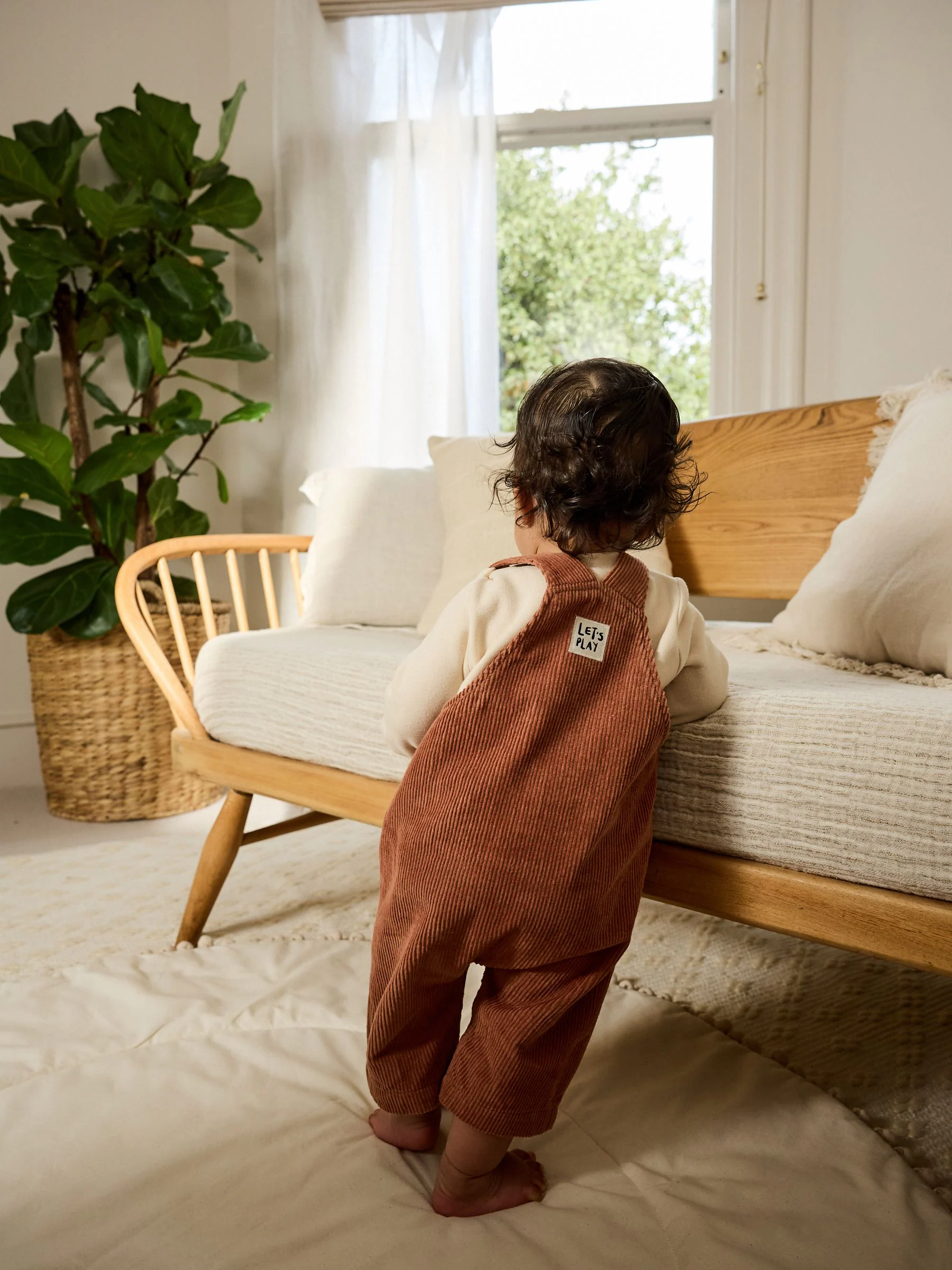 Bruin Woodland - Babyset van tuinbroek en rompertje (0mnd-2jr)