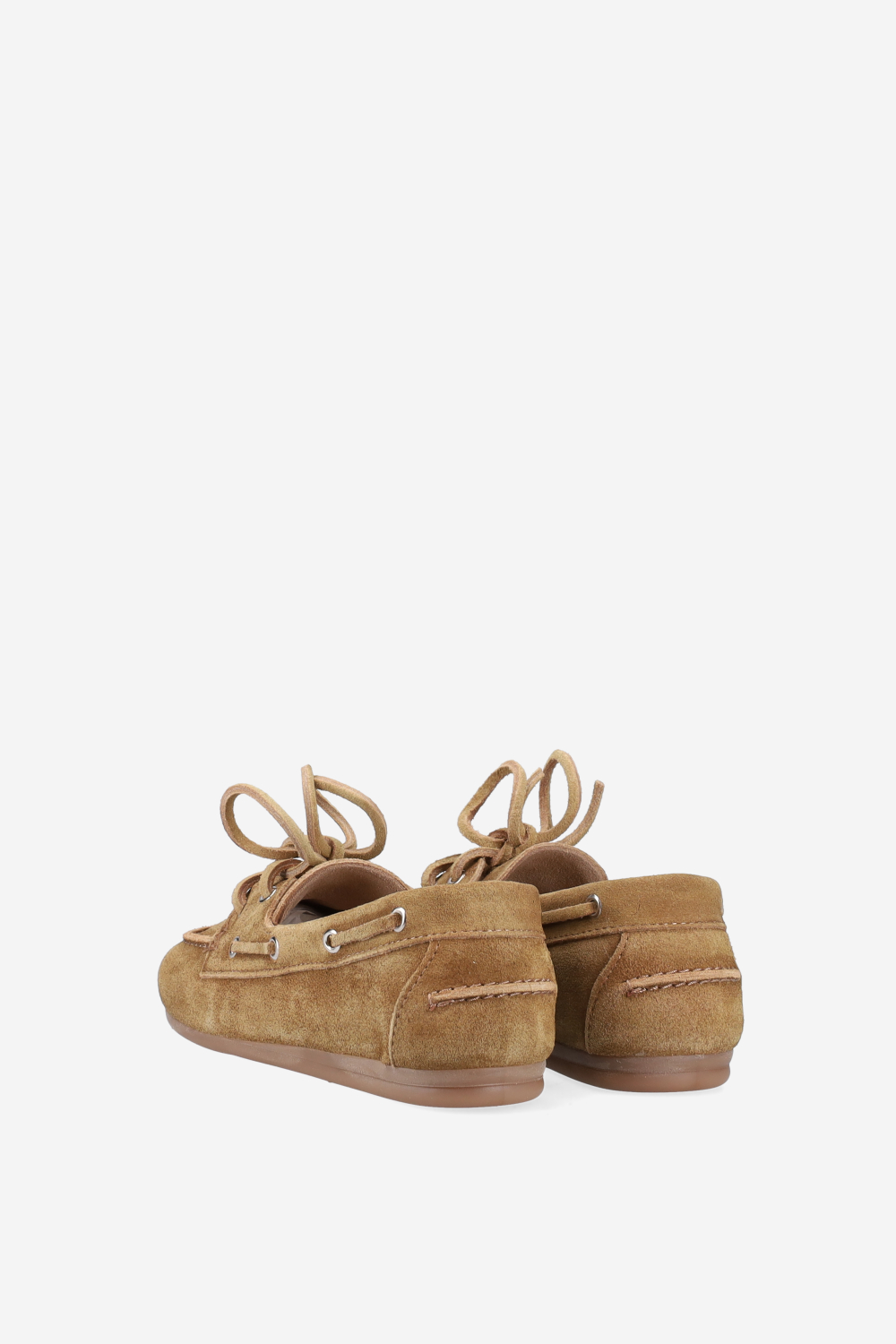 Brushed suede boat loafers