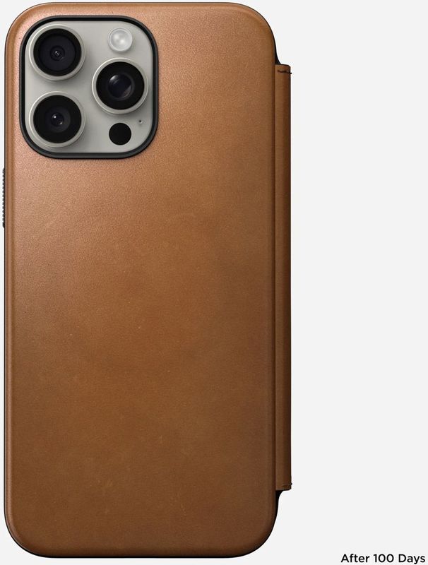 Nomad - Modern Leather Folio - Bookcase - English Tan - Echt Leer