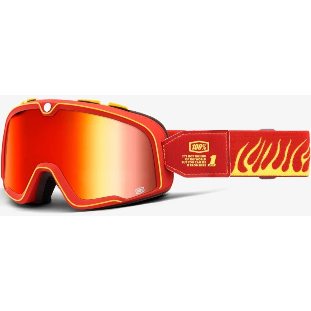 100% - Masque Barstow Death Spray - Red Mirror Rouge / Jaune