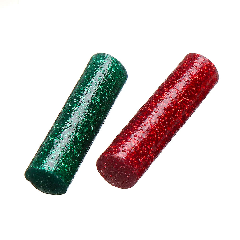 (100er Set) Ø7mm Ersatz Mini Klebe Sticks für Heissleim Klebepistole - Bunt (Glitzer)
